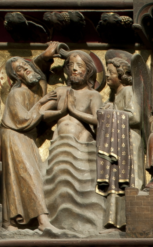 La clôture du chœur de Notre-Dame de Paris - the Baptism of Christ by Saint John in the waters of the Jordan